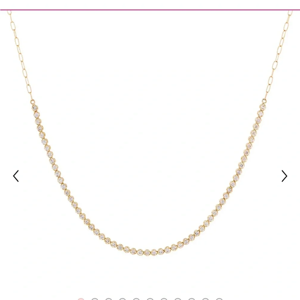 2 carat gold Cupcake Set Diamond Tennis Choker 14K - Picture 2 of 3